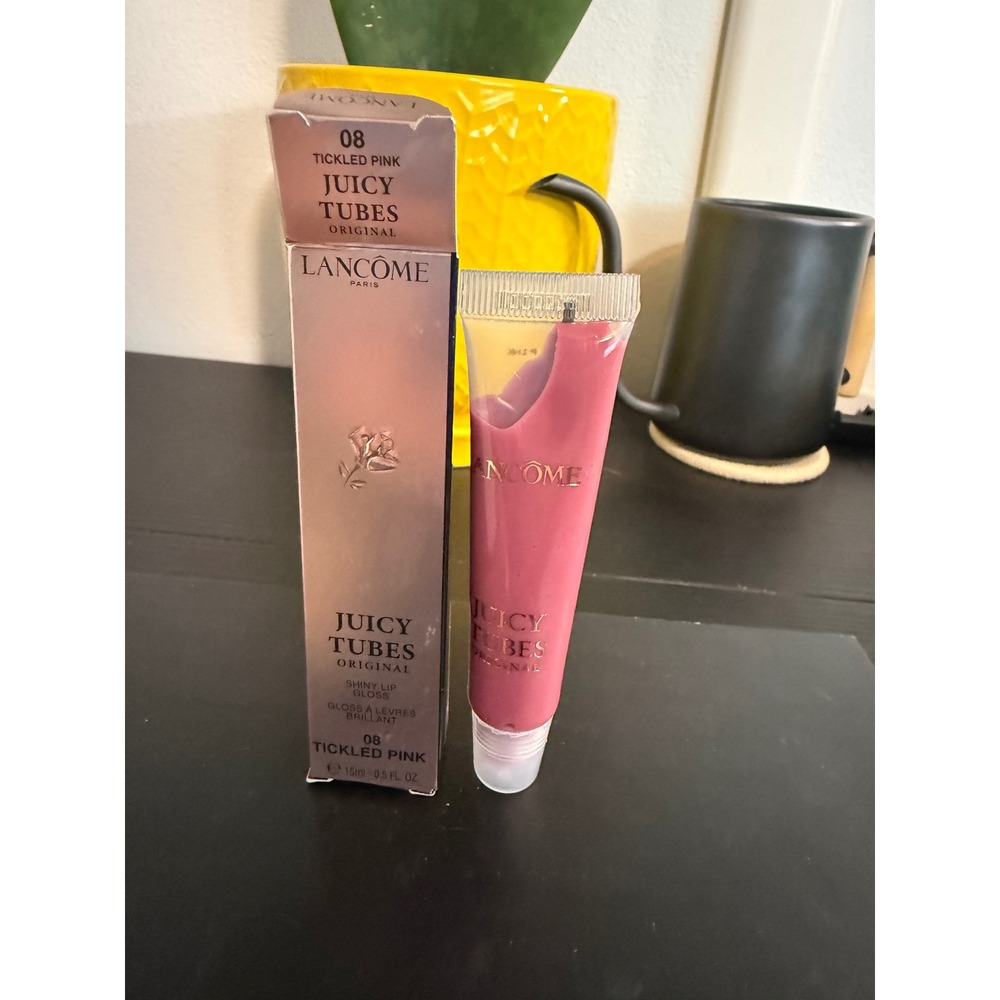 Lancome Juicy Tubes Original Shiny Lip Gloss 08 Tickled Pink 15ml 0.5 fl oz New